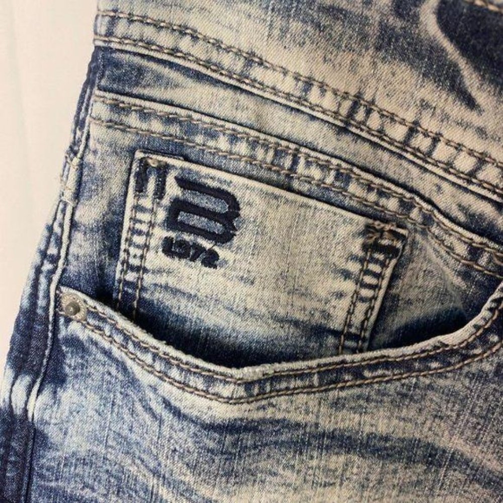 Buffalo By David Bitton Ash-X Men’s 30 X 32 Slim Stretch Light Wash Denim Jeans - Picture 4 of 15